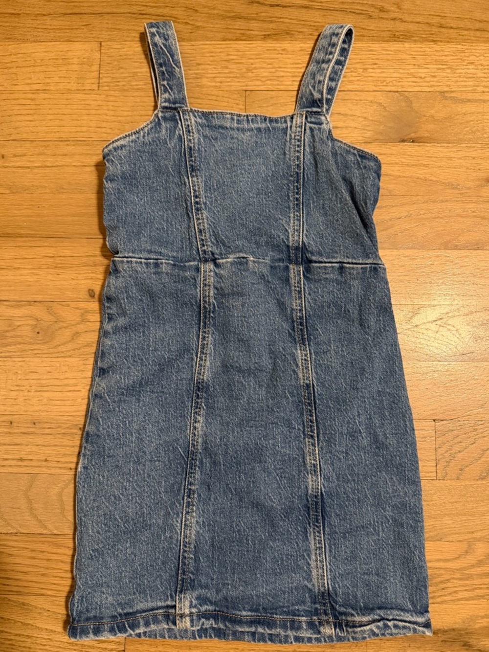 art class Blue Denim Overall-Style Kids Dress